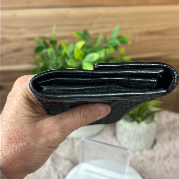 Vintage Fendi Zucchino Canvas Long Wallet Black 8M0021 COA Included - Authentic - Picture 5 of 12